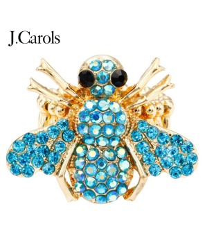 Honey Bee Crystal Stretch Rings | Zinc Alloy Fashion Jewelry