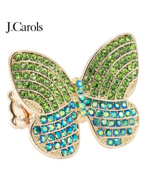 Crystal Stone Butterfly Stretch Rings | Zinc Alloy Fashion Jewelry