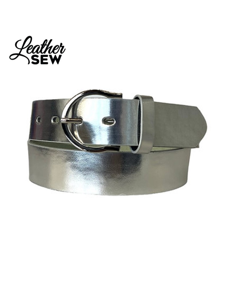 Stylish Women's Belt - Silver Wide Buckle for Any Outfit