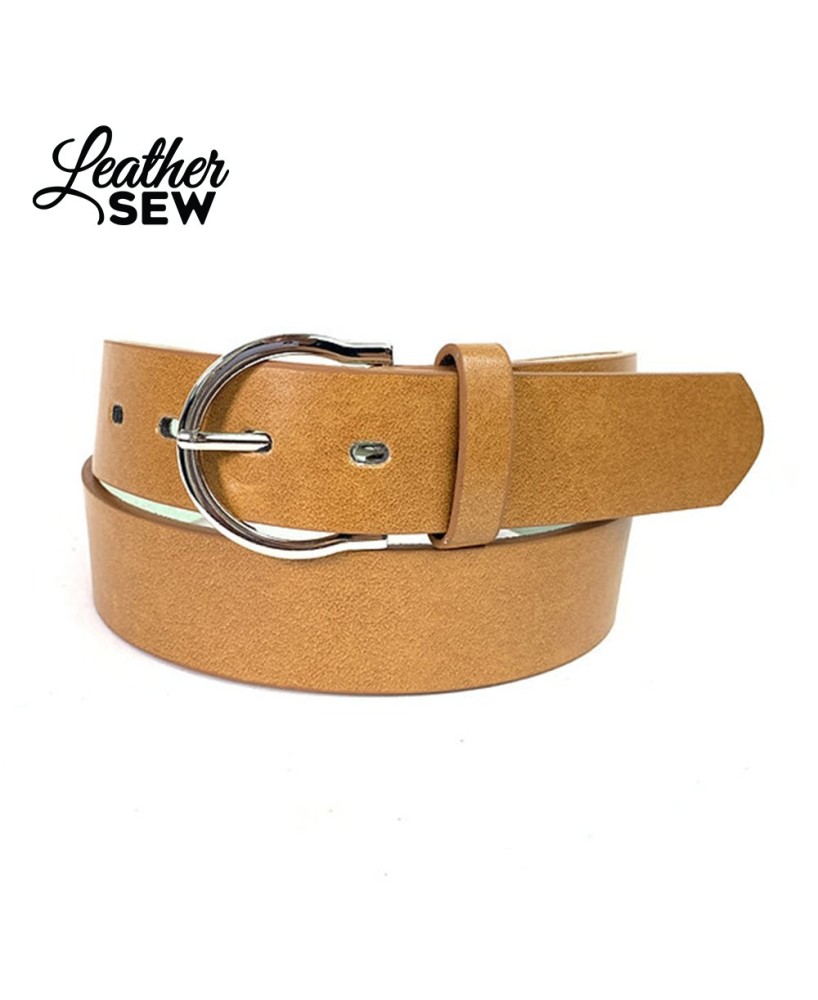 Stylish Women's Belt - Silver Wide Buckle for Any Outfit