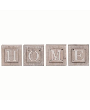 Rustic Wooden Letter Blocks Set - Home Decor Accent