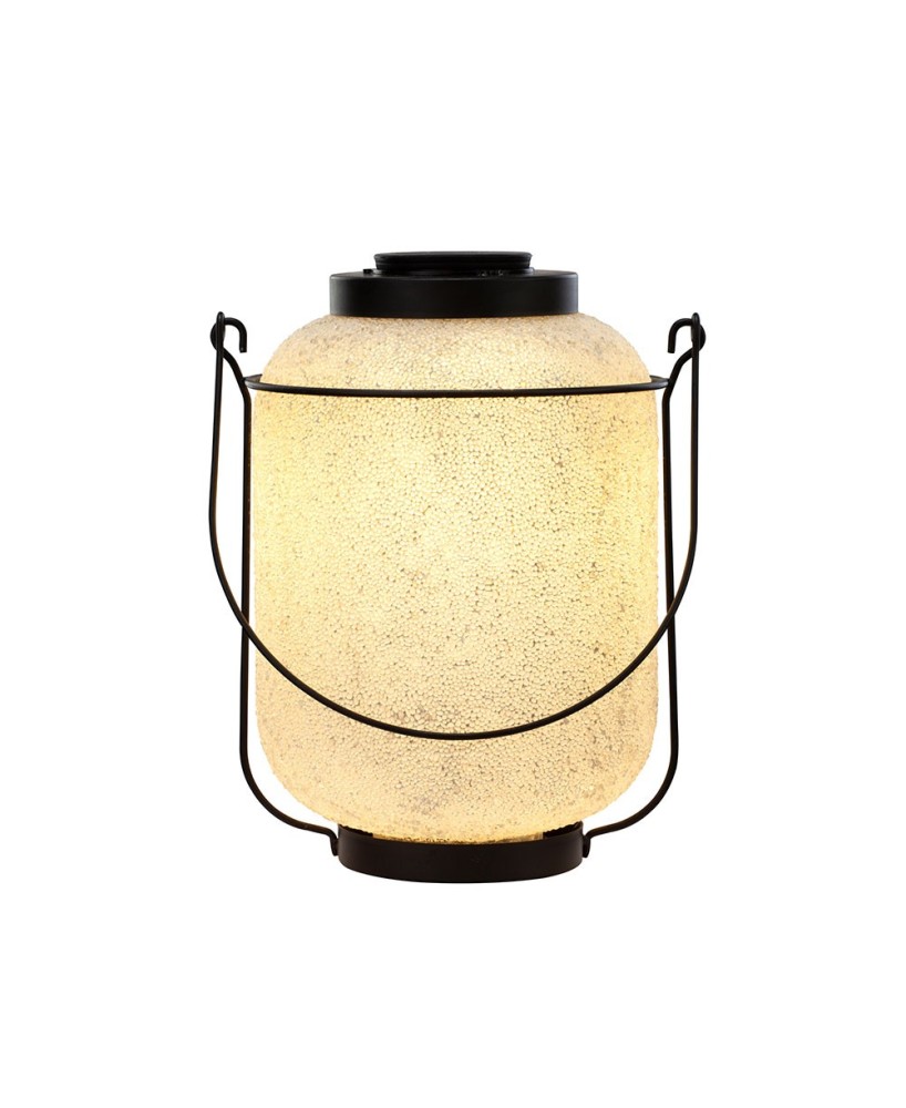 Coastal Sea Glass Lantern LED Illumination 9"Dx13"H