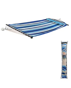 Bliss 2 Person Hammock - Ocean Blue Stripes with Pillow