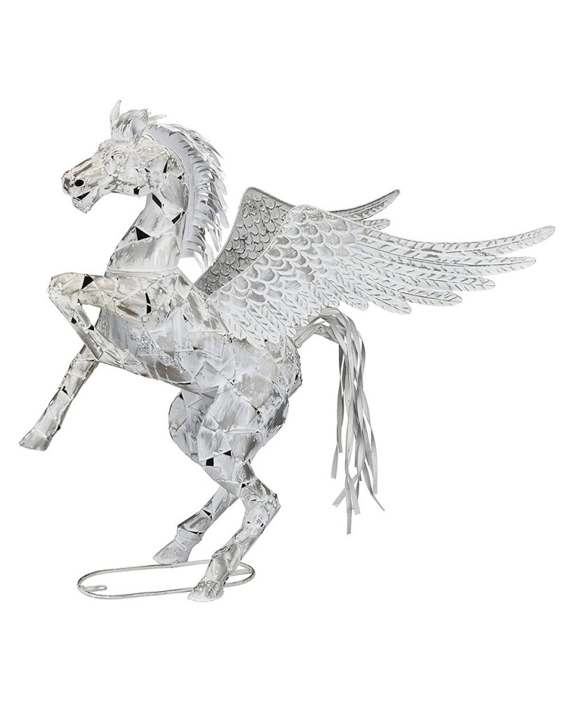 Regal Art & Gift Pegasus Tabletop Decor - Elegant White Metal