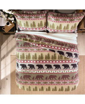 Bear Stripe Quilt Set - Cozy and Stylish Bedding for All Sizes