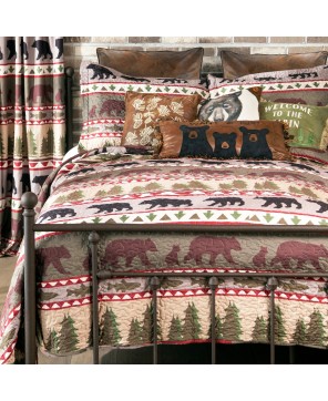 Bear Stripe Quilt Set - Cozy and Stylish Bedding for All Sizes