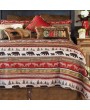 Cozy Cabin & Lodge Stripe Quilt Set - Twin, Queen, King Sizes