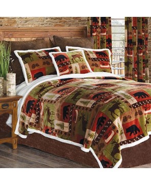 Patchwork Lodge Bedding Set - Rustic Comfort & Style