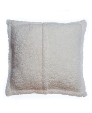 Patchwork Lodge Plush Sherpa Pillow - Cozy Home Comfort