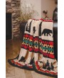 Bear Trails with Black Sherpa Plush Throw - Cozy and Stylish Comfort