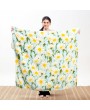 Daisy Daydream Plush Sherpa Throw - Cozy Floral Blanket