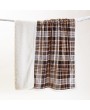 Gray & Chestnut Plaid Sherpa Throw - Cozy Home Decor