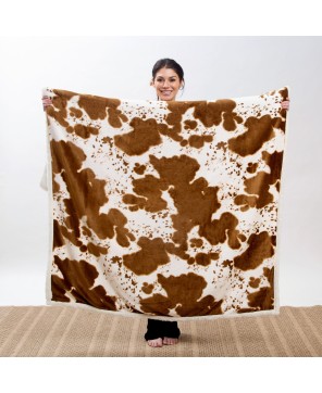 Luxury Hair on Hide Plush Sherpa Throw - Cozy Home Decor Essential