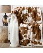 Luxury Hair on Hide Plush Sherpa Throw - Cozy Home Decor Essential