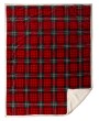 Holiday Plaid Plush Sherpa Throw - Festive Home Decor