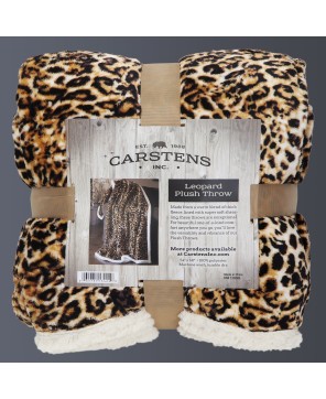 Leopard Plush Sherpa Throw - Luxurious Home Decor