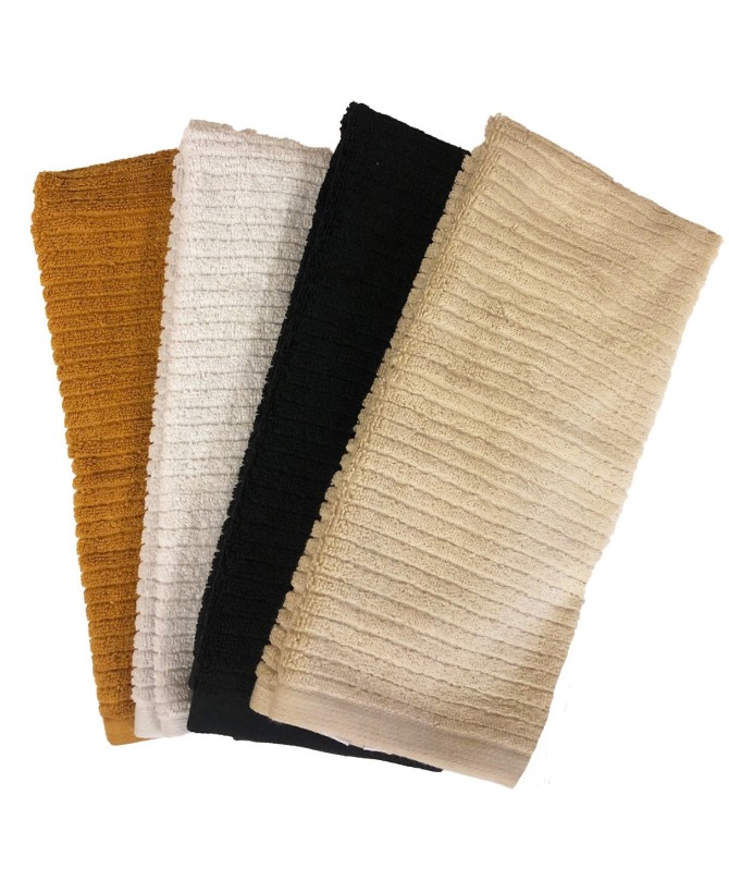 Ribbed Hand Towels | 100% Cotton
