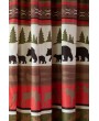 Rustic Cabin Stripe Curtain Panels - Set of 2 with Tiebacks