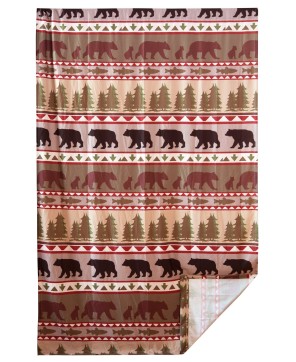 Bear Stripe Curtain Panels - Set of 2 with Tiebacks | Home Décor