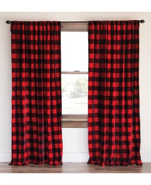 Classic Lumberjack Plaid Drapes - 2 Panel Set