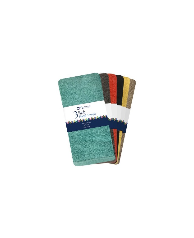 Premium 100% Cotton Hand Towels - Ultra Soft 3 Pack