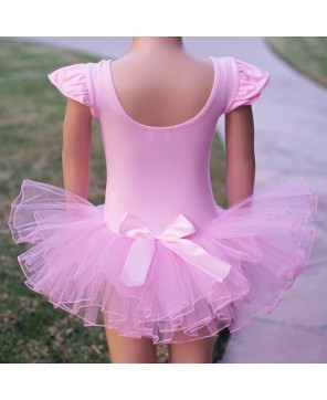 Pink Rhinestone & Bow Ballet Dress for Elegant and Playful Style