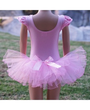 Pink Rhinestone & Bow Ballet Dress for Elegant and Playful Style