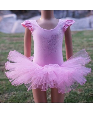 Pink Rhinestone & Bow Ballet Dress for Elegant and Playful Style