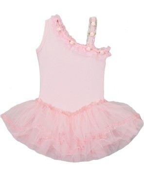 Pink Asymmetrical Ballet Dress for Graceful Performances