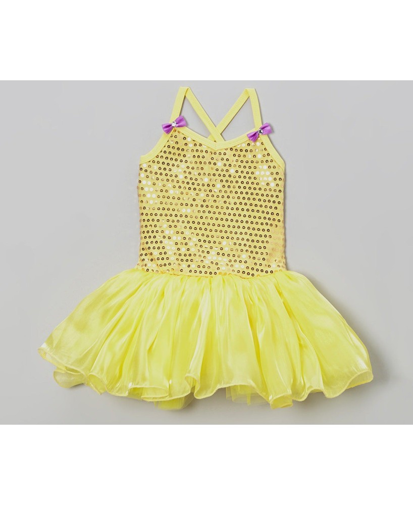 Yellow Sequin Organdy Ballet Dress