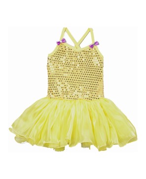 Yellow Sequin Organdy Ballet Dress