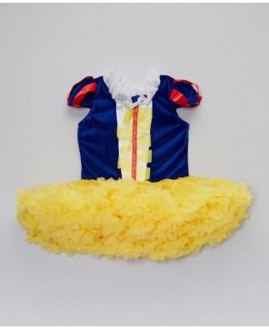 Snow White Fluffy Dress for Girls - Magical Fairytale-Inspired Attire