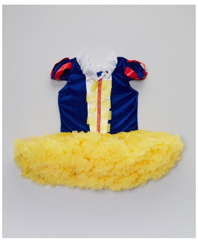 Snow White Fluffy Dress for Girls - Magical Fairytale-Inspired Attire