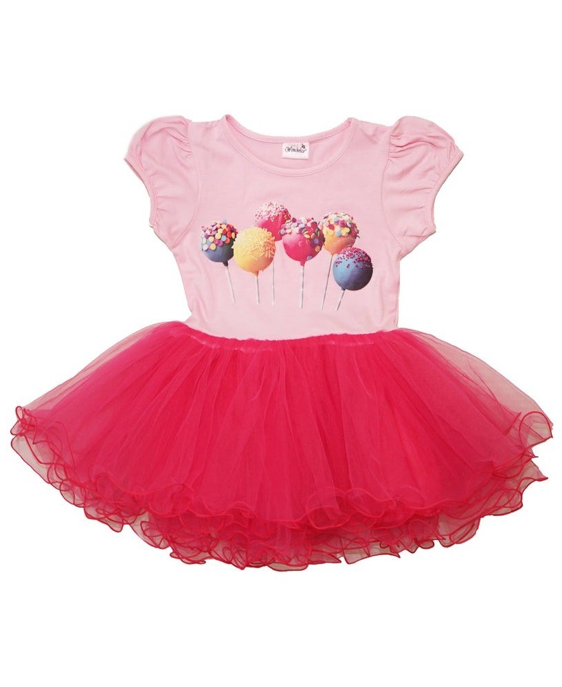 Pink/Hot Pink Lollipop Dress for Girls - Sweet and Stylish