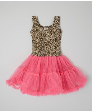 Leopard Hot Pink Dress for Girls - Stylish Animal Print Fashion