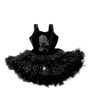 Black Rose Sparkly Petti Dress for Girls - Elegant and Magical Formal