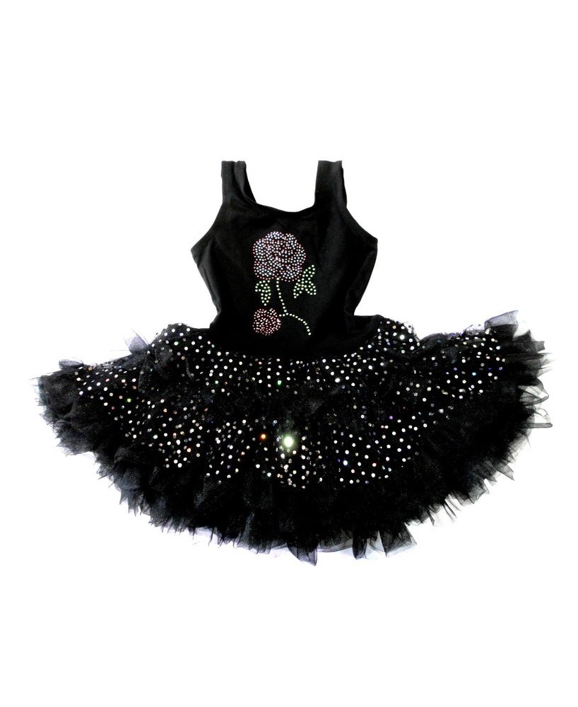 Black Rose Sparkly Petti Dress for Girls - Elegant and Magical Formal