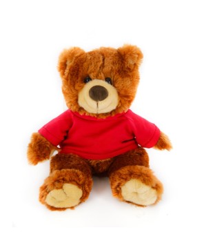 12" Noah Bear Honey - Custom Plush Toy with Embroidered Eyes