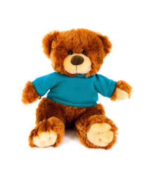 12" Noah Bear Honey - Custom Plush Toy with Embroidered Eyes