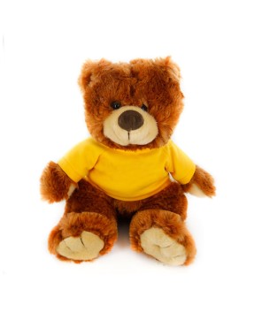 12" Noah Bear Honey - Custom Plush Toy with Embroidered Eyes