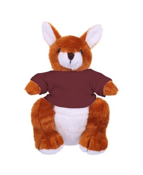 Custom Soft Plush Kangaroo with Tee - Perfect for Gifts & Promotions