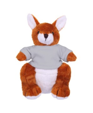 Custom Soft Plush Kangaroo with Tee - Perfect for Gifts & Promotions