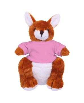 Custom Soft Plush Kangaroo with Tee - Perfect for Gifts & Promotions