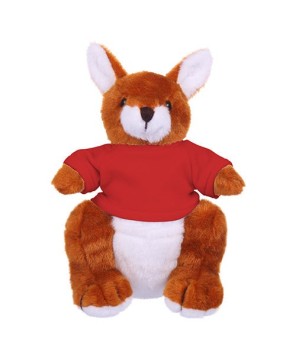 Custom Soft Plush Kangaroo with Tee - Perfect for Gifts & Promotions