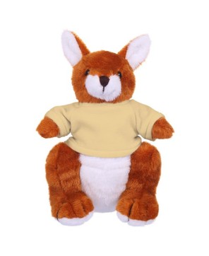 Custom Soft Plush Kangaroo with Tee - Perfect for Gifts & Promotions