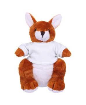 Custom Soft Plush Kangaroo with Tee - Perfect for Gifts & Promotions