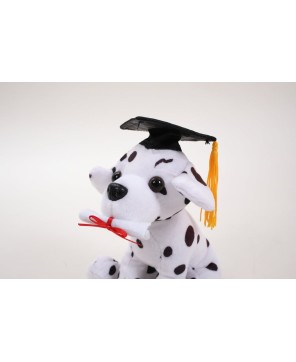 Cuddly Dog Toy with Graduation Cap & Diploma – Perfect Graduation Gift