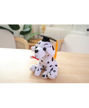 Cuddly Dog Toy with Graduation Cap & Diploma – Perfect Graduation Gift