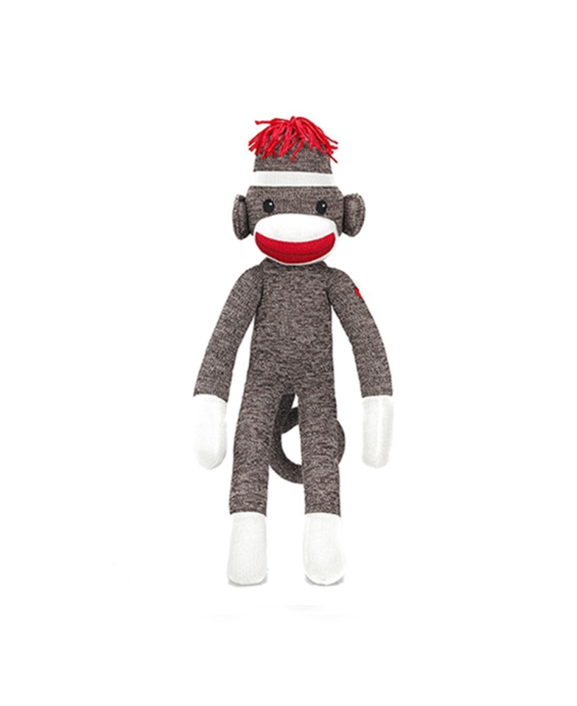 Adorable Brown Sock Monkey Plush - Extra-Huggable Stuffed Toy