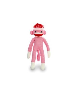 Pink Sock Monkey Stuffed Animal - Adorable & Extra-Huggable Plush Toy